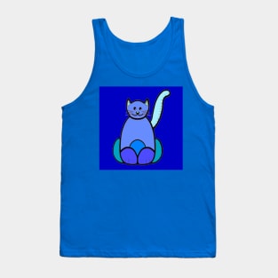 CAT BUDA COLORS BLUE Tank Top